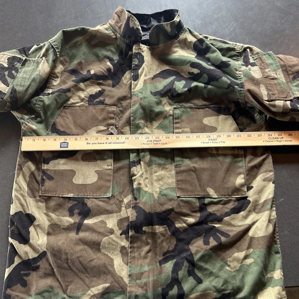 VINTAGE US Army Jacket Mens Medium M Woodland Camo Chemical Protective Lined 80s - Picture 7 of 10